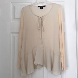 EUC Cream Flowing Blouse